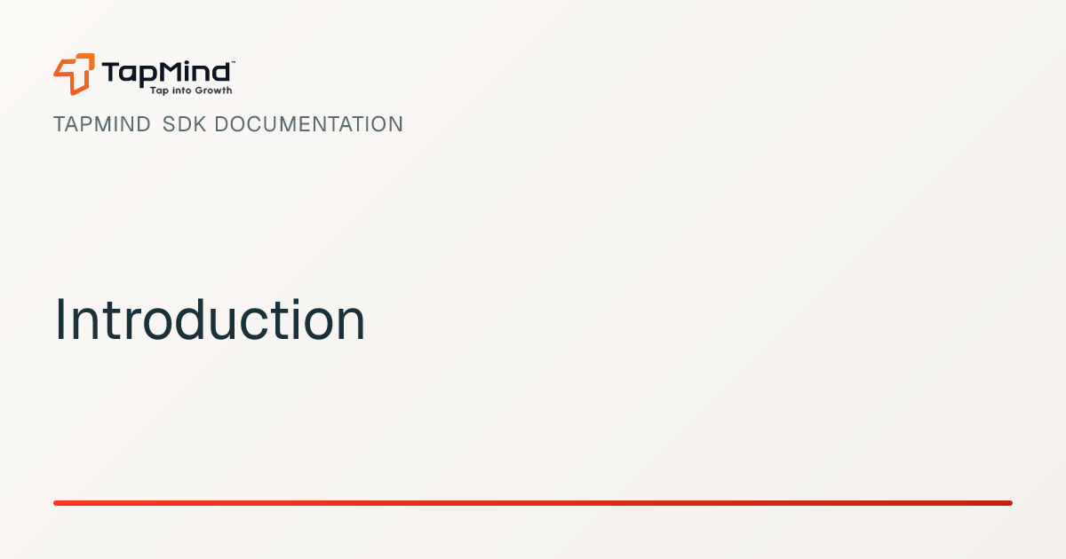 Introduction — TapMind SDK Documentation